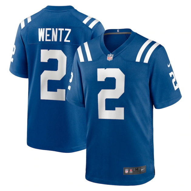 mens nike carson wentz royal indianapolis colts game jersey